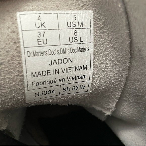 Dr. Martens Custom Jadon Platform Smooth White Leather Mixed Tile Patchwork Boot - Picture 11 of 13